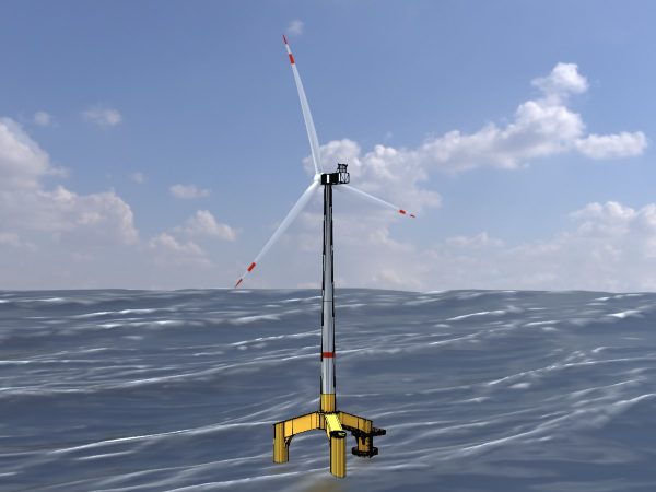 Windkraftanlage mit Tripile Offshore Fundament V1 H-138 Rotor-Durchmesser 162 m mit Animation – Bild 5