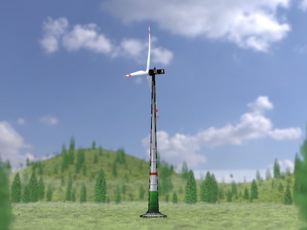 Windkraftanlage E1 H-160 Rotor-Durchmesser 138 m mit Animation und Fundament – Bild 5