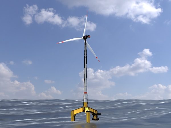 Windkraftanlage mit Tripile Offshore Fundament E1 H-160 Rotor-Durchmesser 138 m mit Animation – Bild 5