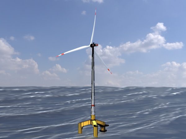 Windkraftanlage mit Tripile Offshore Fundament E1 H-163 Rotor-Durchmesser 172 m mit Animation – Bild 5