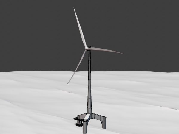 Windkraftanlage mit Tripile Offshore Fundament E1 H-132 Rotor-Durchmesser 172 m mit Animation – Bild 6
