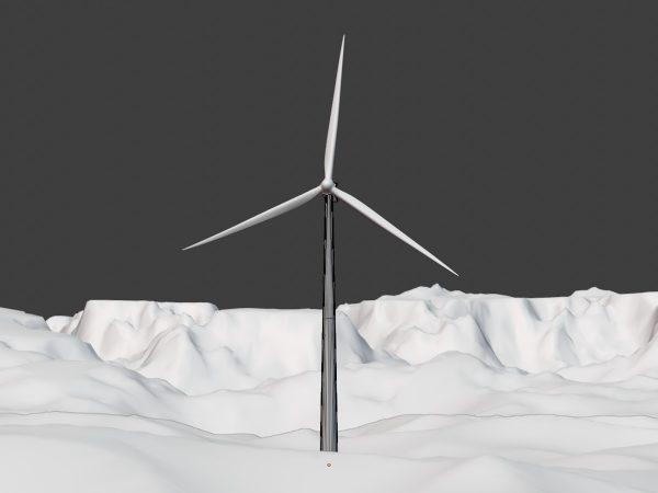 Windkraftanlage V1 H-138 Rotor-Durchmesser 162 m mit Animation und Fundament – Bild 6