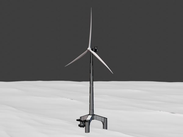 Windkraftanlage mit Tripile Offshore Fundament V1 H-138 Rotor-Durchmesser 162 m mit Animation – Bild 6