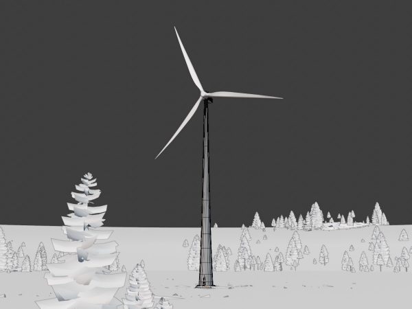 Windkraftanlage E1 H-160 Rotor-Durchmesser 138 m mit Animation und Fundament – Bild 6