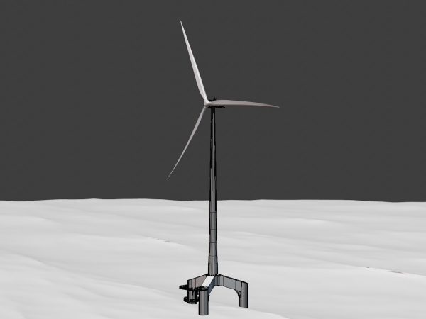 Windkraftanlage mit Tripile Offshore Fundament E1 H-163 Rotor-Durchmesser 172 m mit Animation – Bild 6