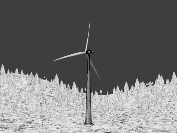 Windkraftanlage E1 H-135 Rotor-Durchmesser 172 m mit Animation und Fundament – Bild 7