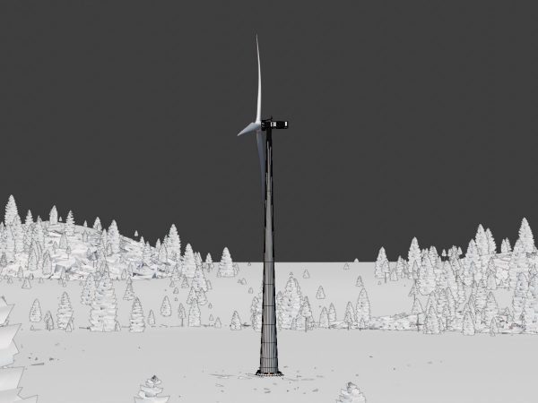 Windkraftanlage E1 H-160 Rotor-Durchmesser 138 m mit Animation und Fundament – Bild 7