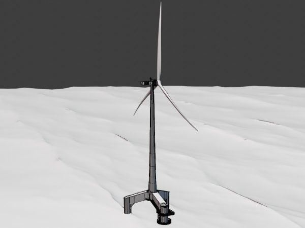 Windkraftanlage mit Tripile Offshore Fundament E1 H-132 Rotor-Durchmesser 172 m mit Animation – Bild 8