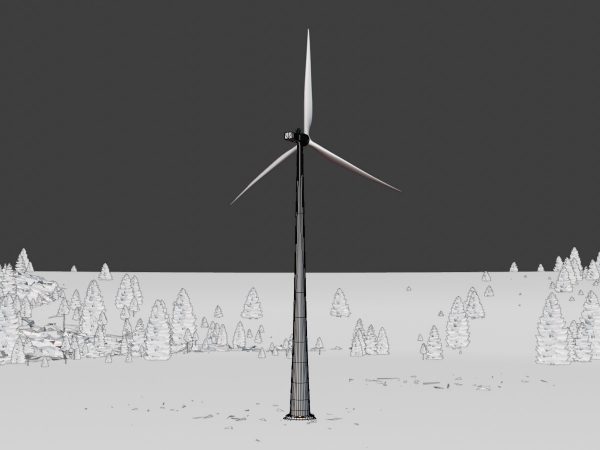 Windkraftanlage E1 H-160 Rotor-Durchmesser 138 m mit Animation und Fundament – Bild 8
