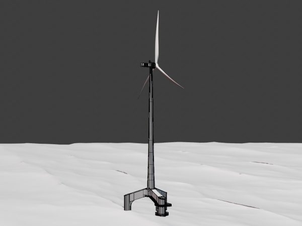 Windkraftanlage mit Tripile Offshore Fundament E1 H-160 Rotor-Durchmesser 138 m mit Animation – Bild 8