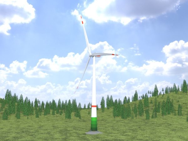 Windkraftanlage E1 H-135 Rotor-Durchmesser 172 m mit Animation und Fundament – Bild 9