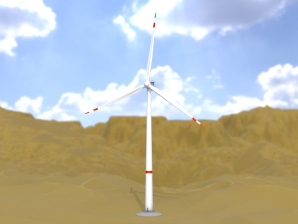 Windkraftanlage V1 H-138 Rotor-Durchmesser 162 m mit Animation und Fundament – Bild 9
