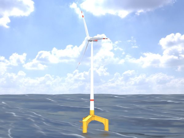 Windkraftanlage mit Tripile Offshore Fundament E1 H-160 Rotor-Durchmesser 138 m mit Animation – Bild 9
