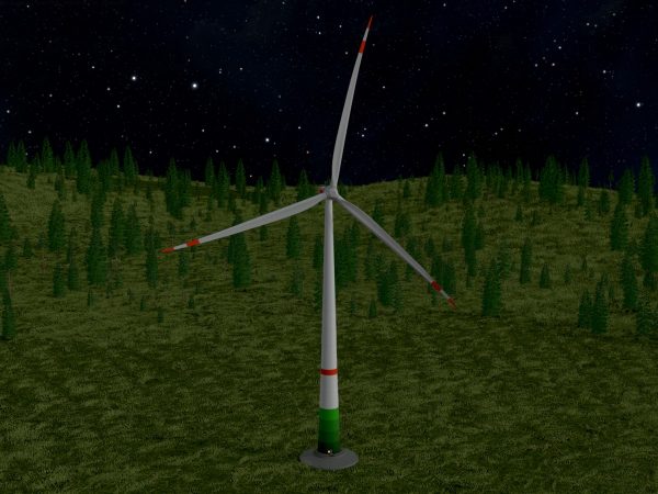 Windkraftanlage E1 H-135 Rotor-Durchmesser 172 m mit Animation und Fundament – Bild 10