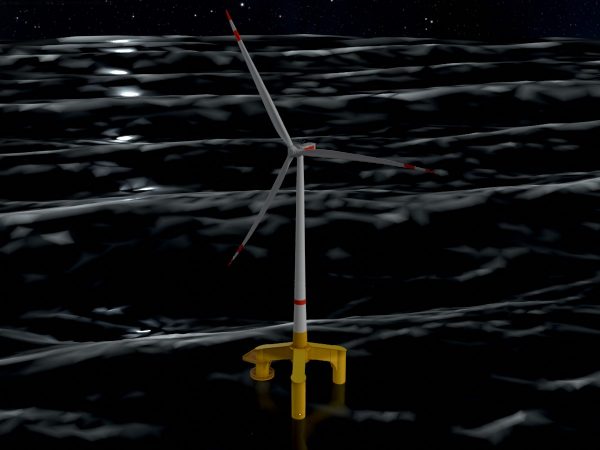 Windkraftanlage mit Tripile Offshore Fundament E1 H-132 Rotor-Durchmesser 172 m – Bild 10