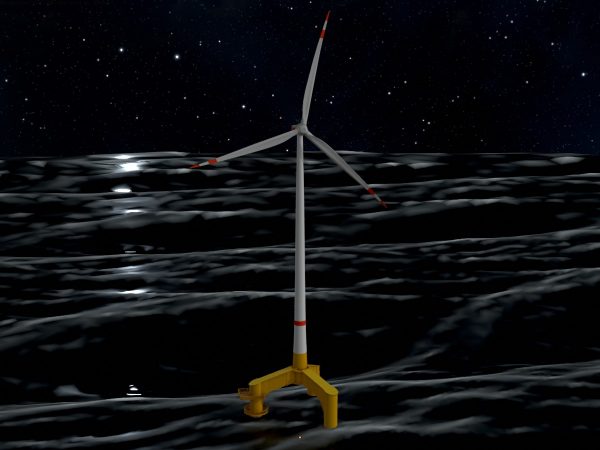 Windkraftanlage mit Tripile Offshore Fundament E1 H-160 Rotor-Durchmesser 138 m mit Animation – Bild 10