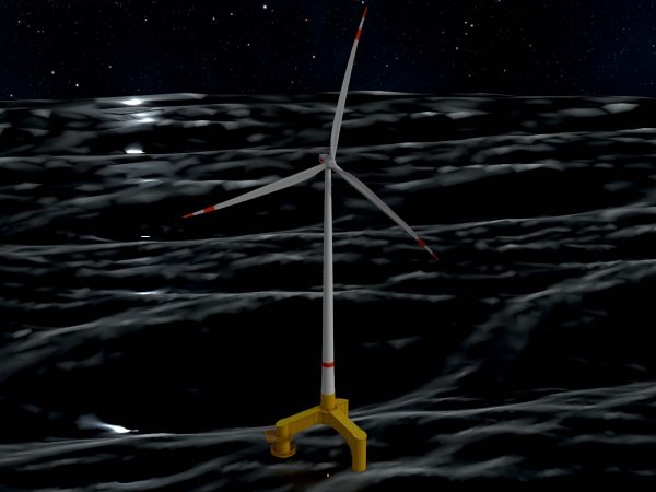 Windkraftanlage mit Tripile Offshore Fundament E1 H-163 Rotor-Durchmesser 172 m mit Animation – Bild 10