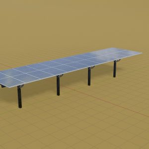 Agricultural photovoltaic 90 degrees 16 m