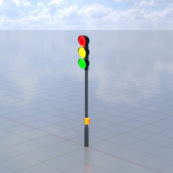 Kugelförmig stilisierte Verkehrsampel Design 1