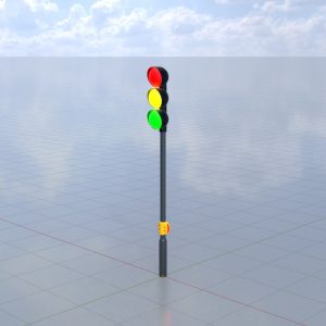 Kugelförmig stilisierte Verkehrsampel Design 1