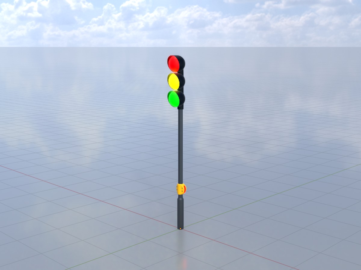 Kugelförmig stilisierte Verkehrsampel Design 1