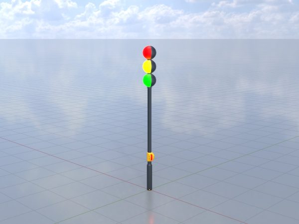 Kugelförmige stilisierte Verkehrsampel Design 2