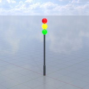 Kugelförmige stilisierte Verkehrsampel Design 3