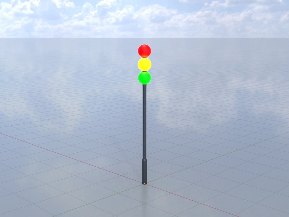 Kugelförmige stilisierte Verkehrsampel Design 3
