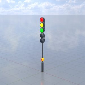 Kugelförmige stilisierte Verkehrsampel Design 4
