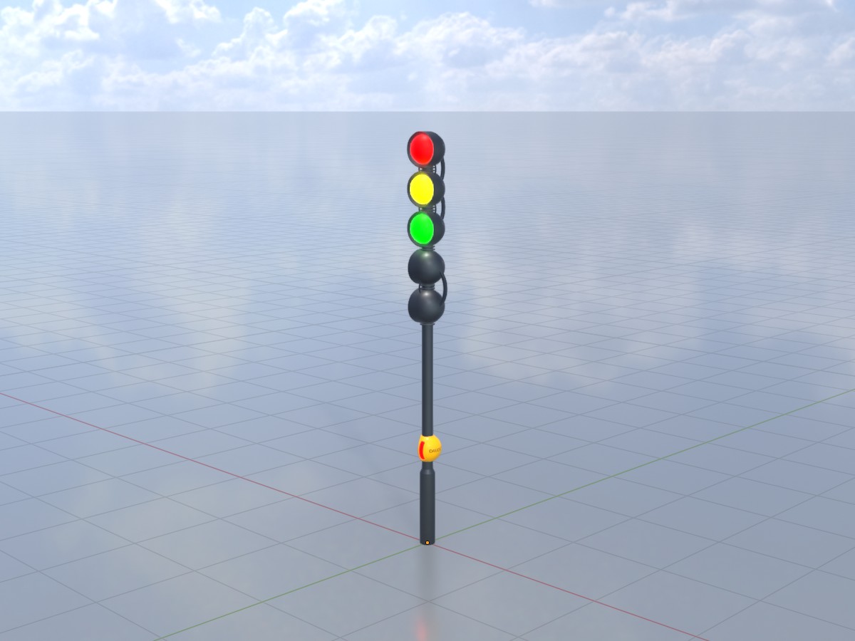 Kugelförmige stilisierte Verkehrsampel Design 4