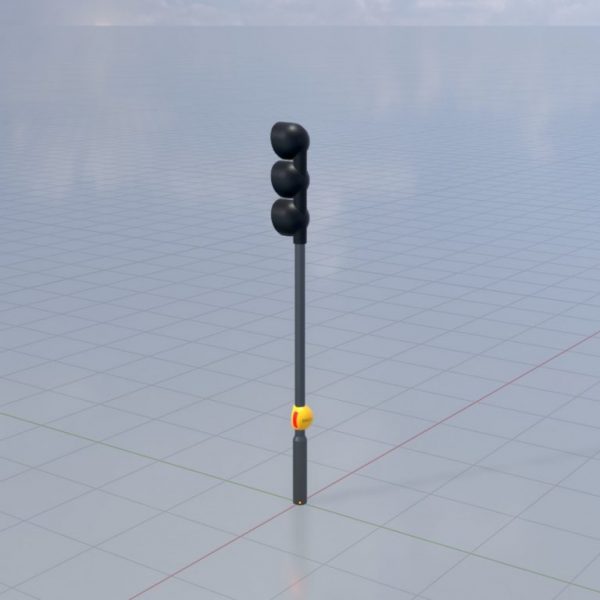 Kugelförmig stilisierte Verkehrsampel Design 1