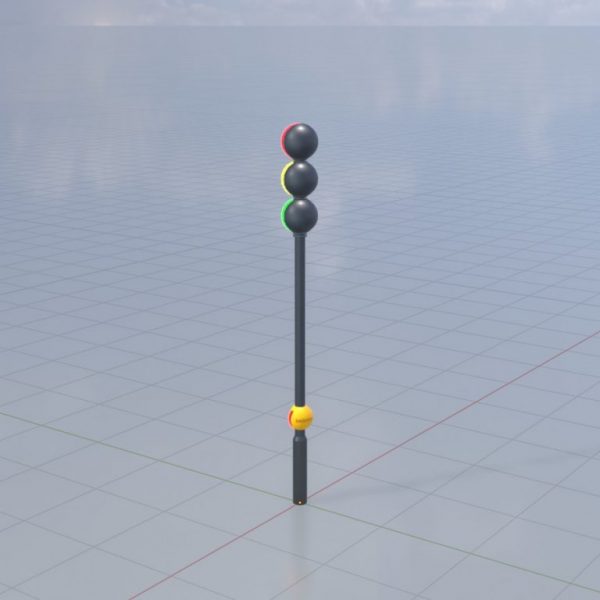 Kugelförmige stilisierte Verkehrsampel Design 2