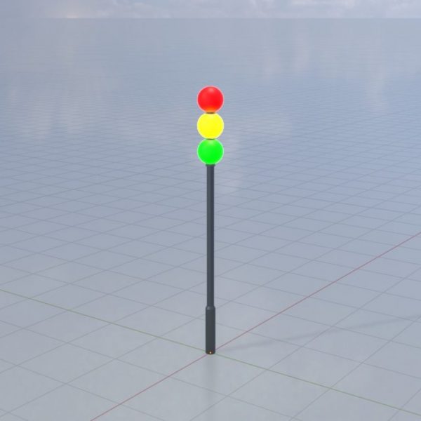 Kugelförmige stilisierte Verkehrsampel Design 3