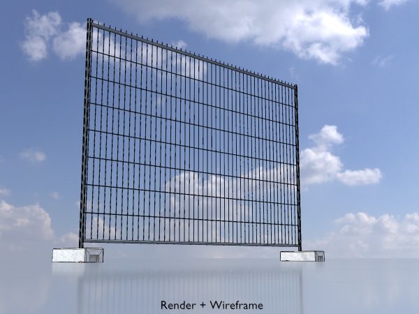 Metallgitter Bauzaun Steinfuß-Version – Bild 5