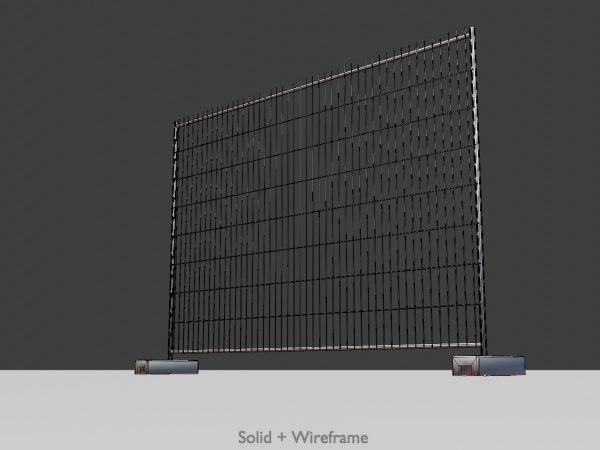 Metallgitter Bauzaun Steinfuß-Version – Bild 6