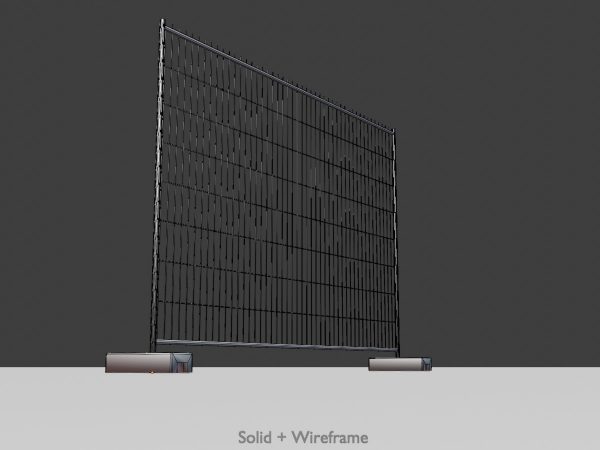 Metallgitter Bauzaun Steinfuß-Version – Bild 7