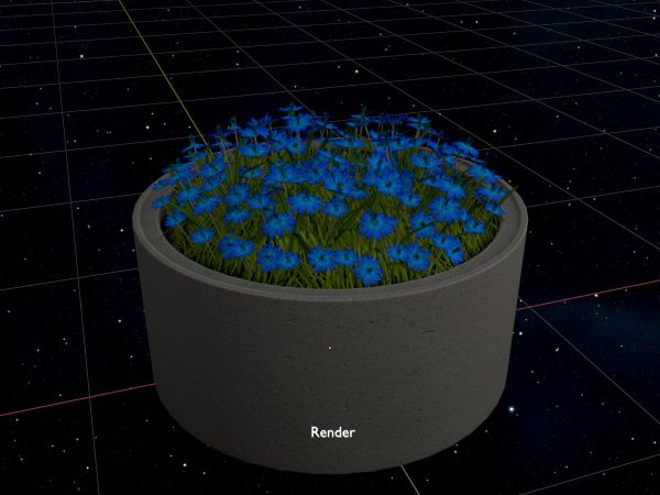 Pflanzenring aus Betonrohr mit blauen Blumen 1.5 m – Bild 10