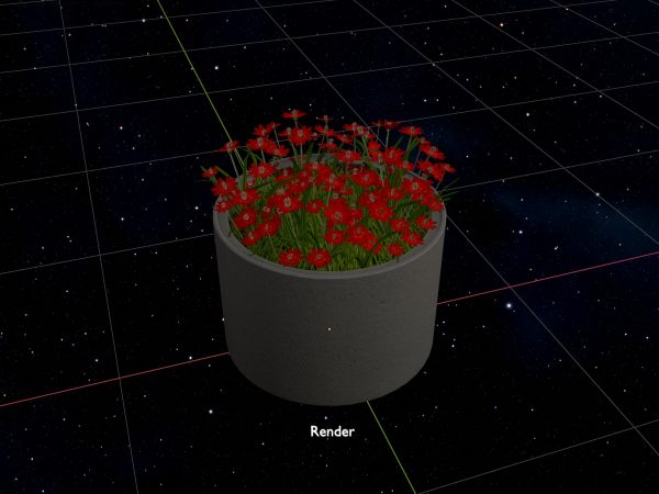 Pflanzenring aus Betonrohr mit roten Blumen 1 m – Bild 10