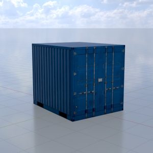 Schiffscontainer enzianblau 10 Fuß