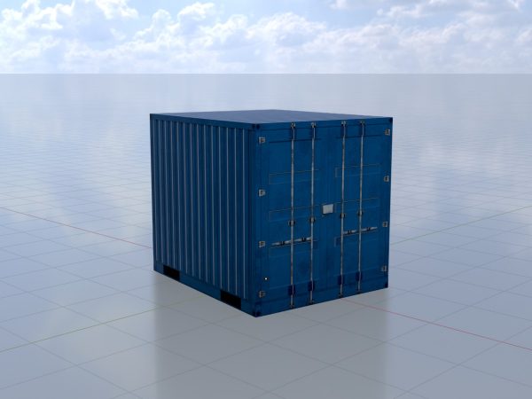 Schiffscontainer enzianblau 10 Fuß