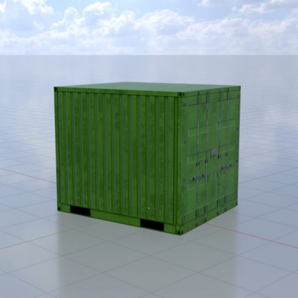 10-Fuss Schiffscontainer Gelbgruen RAL 6018 Schiffscontainer gelbgrün 10 Fuß