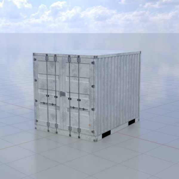 Schiffscontainer lichtgrau 10 Fuß