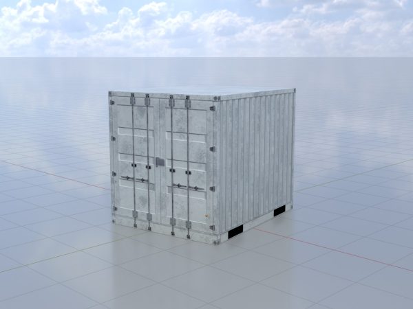 10-Fuss Schiffscontainer Lichtgrau RAL 7035