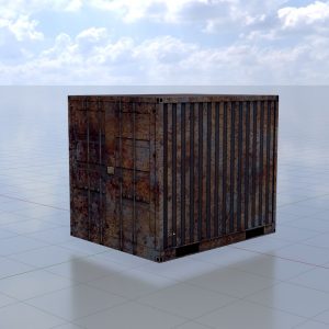 Shipping container rusty 10-foot