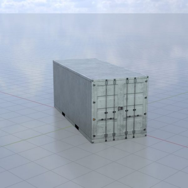 Schiffscontainer lichtgrau 20 Fuß