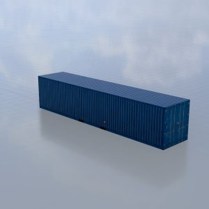 Shipping container gentian blue 40-foot