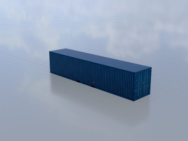 Schiffscontainer enzianblau 40 Fuß