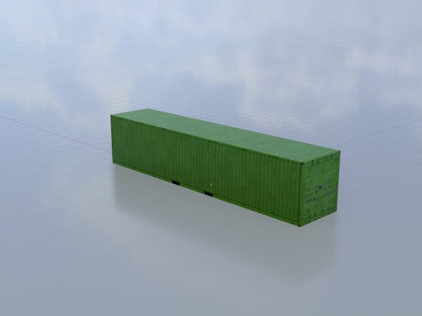Schiffscontainer gelbgrün 40 Fuß