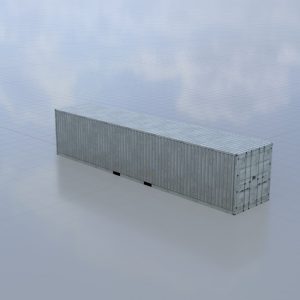 Schiffscontainer lichtgrau 40 Fuß