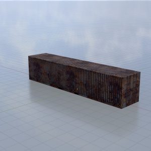 Shipping container rusty 40-foot